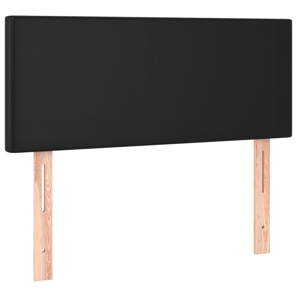 Boxspring met matras en LED kunstleer zwart 90x190 cm is nu te koop bij PeponiXL, paradijselijk wonen!