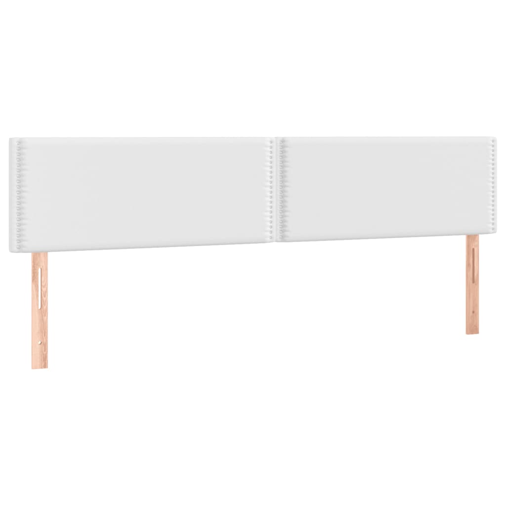 Boxspring met matras en LED kunstleer wit 200x200 cm is nu te koop bij PeponiXL, paradijselijk wonen!