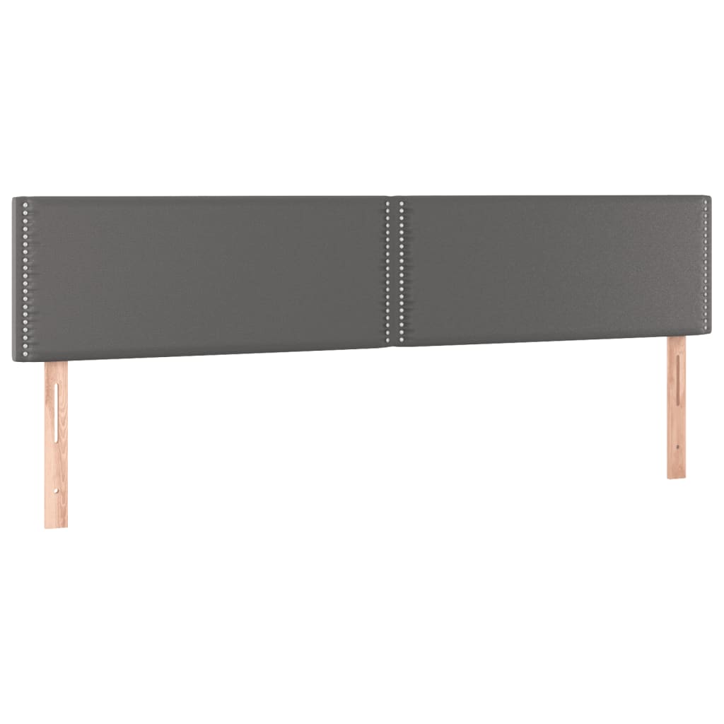 Boxspring met matras en LED kunstleer grijs 200x200 cm is nu te koop bij PeponiXL, paradijselijk wonen!