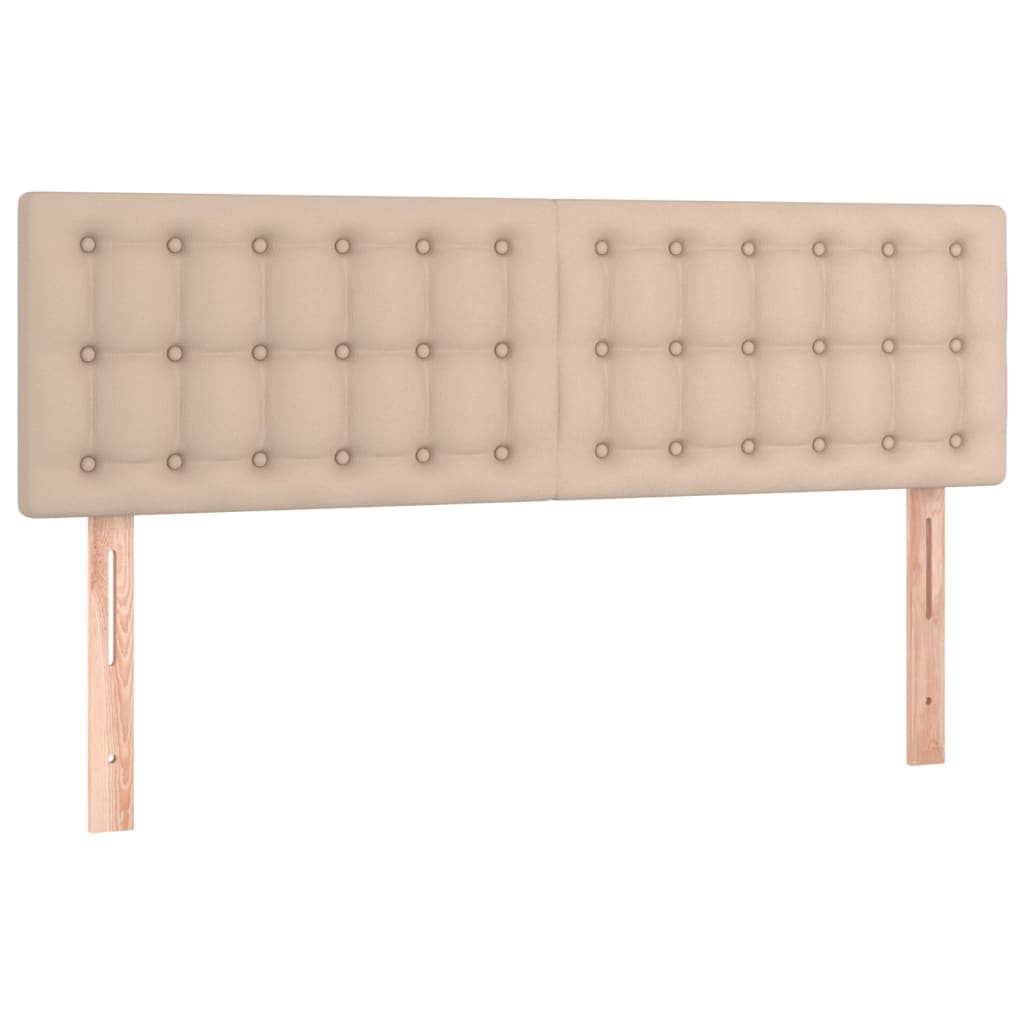 Boxspring met matras en LED kunstleer cappuccinokleur 140x190cm is nu te koop bij PeponiXL, paradijselijk wonen!