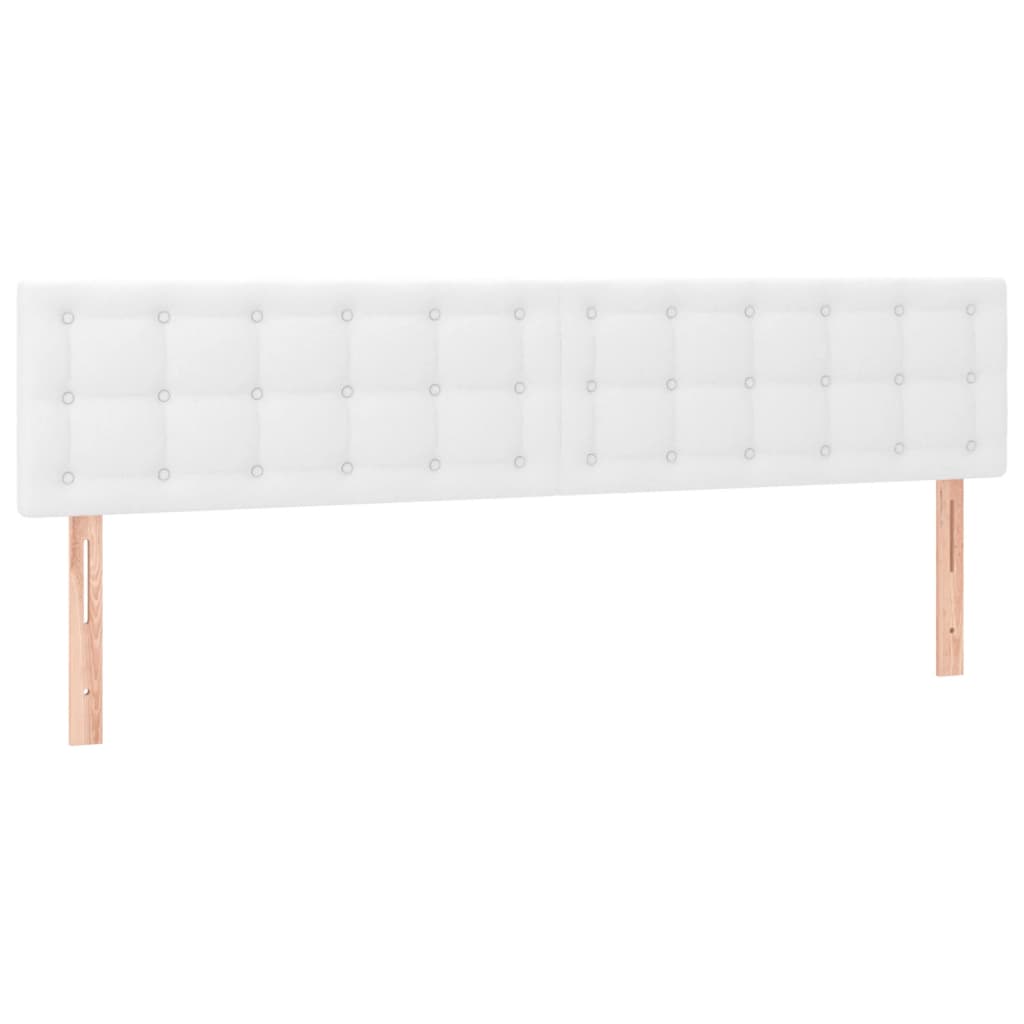 Boxspring met matras en LED kunstleer wit 160x200 cm is nu te koop bij PeponiXL, paradijselijk wonen!