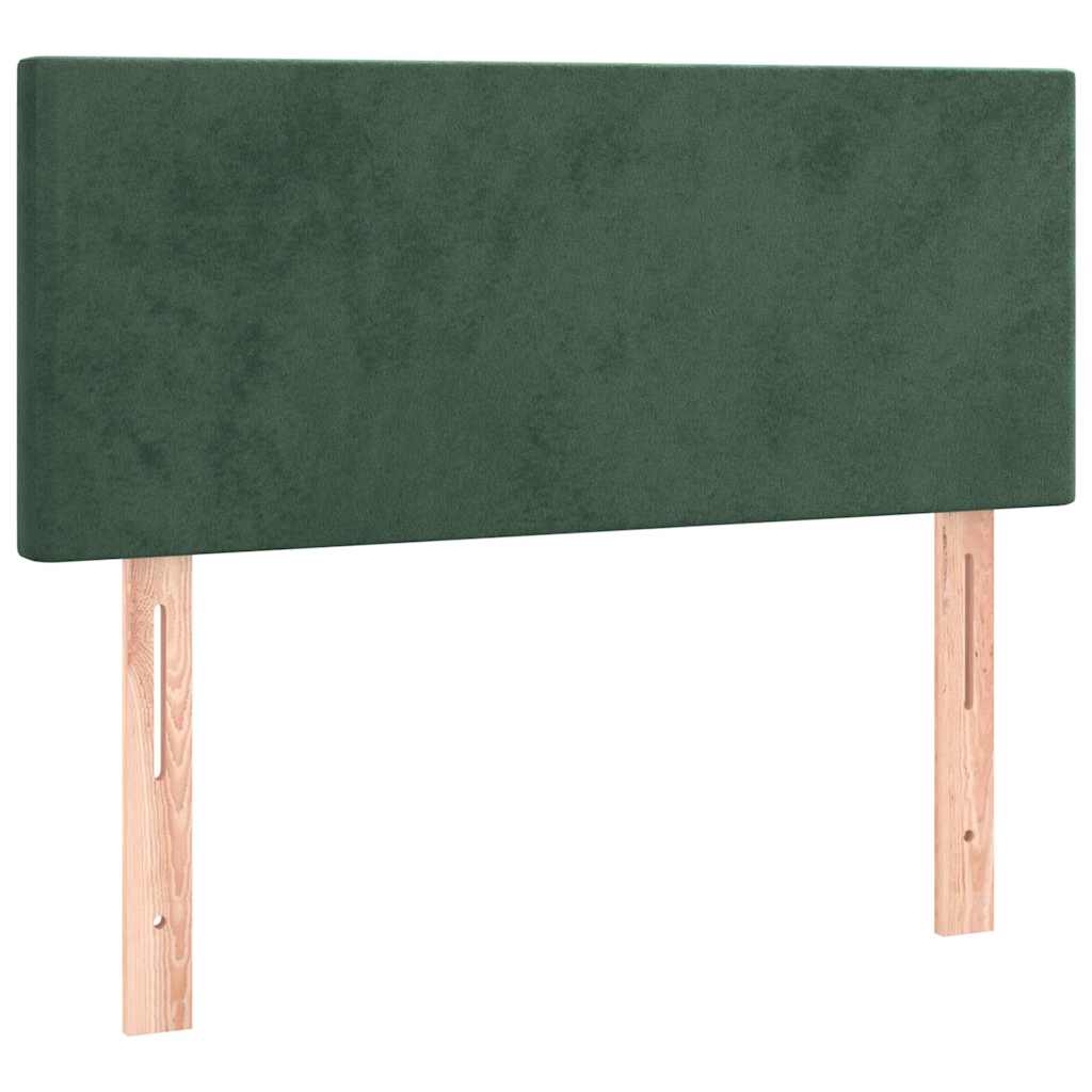 Boxspring met matras en LED fluweel donkergroen 80x200 cm is nu te koop bij PeponiXL, paradijselijk wonen!