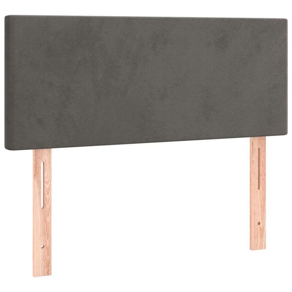 Boxspring met matras en LED fluweel donkergrijs 120x200 cm is nu te koop bij PeponiXL, paradijselijk wonen!