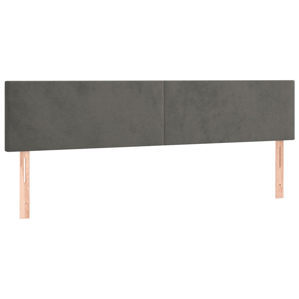 Boxspring met matras en LED fluweel donkergrijs 200x200 cm is nu te koop bij PeponiXL, paradijselijk wonen!