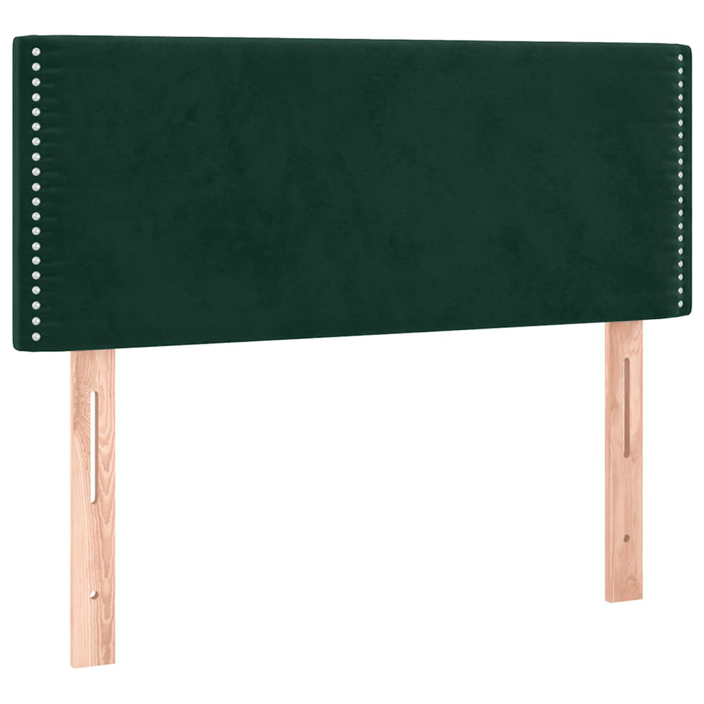 Boxspring met matras en LED fluweel donkergroen 100x200 cm is nu te koop bij PeponiXL, paradijselijk wonen!