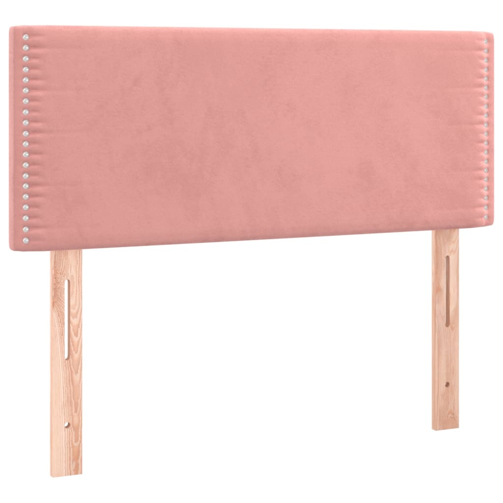 Boxspring met matras en LED fluweel roze 100x200 cm is nu te koop bij PeponiXL, paradijselijk wonen!