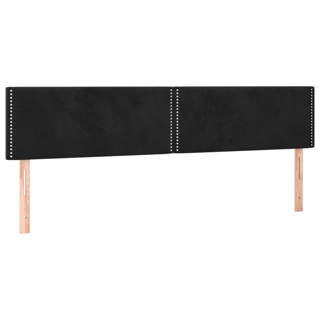 Boxspring met matras en LED fluweel zwart 160x200 cm is nu te koop bij PeponiXL, paradijselijk wonen!