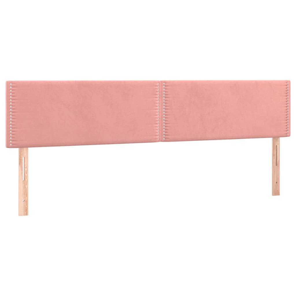 Boxspring met matras en LED fluweel roze 200x200 cm is nu te koop bij PeponiXL, paradijselijk wonen!