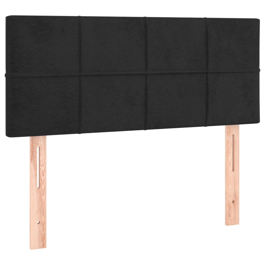 Boxspring met matras en LED fluweel zwart 120x200 cm is nu te koop bij PeponiXL, paradijselijk wonen!