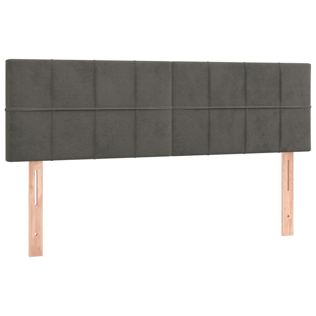 Boxspring met matras en LED fluweel donkergrijs 140x200 cm is nu te koop bij PeponiXL, paradijselijk wonen!