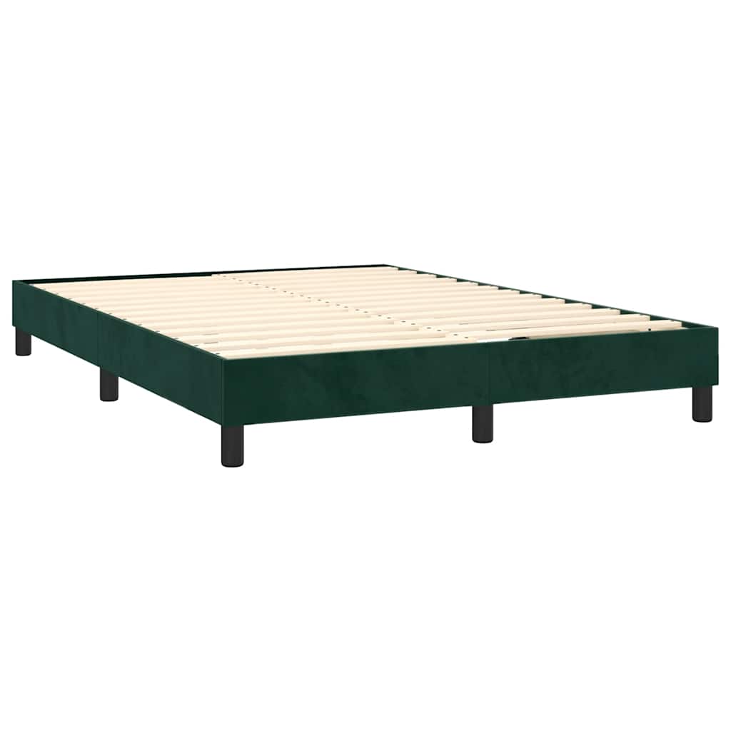 Boxspring met matras en LED fluweel donkergroen 140x200 cm is nu te koop bij PeponiXL, paradijselijk wonen!