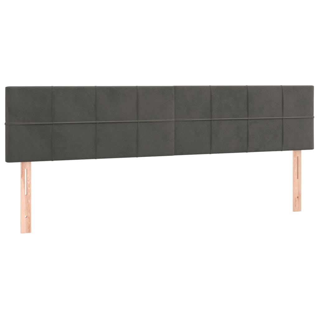 Boxspring met matras en LED fluweel donkergrijs 160x200 cm is nu te koop bij PeponiXL, paradijselijk wonen!