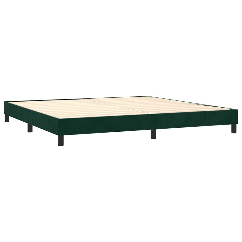 Boxspring met matras en LED fluweel donkergroen 200x200 cm is nu te koop bij PeponiXL, paradijselijk wonen!