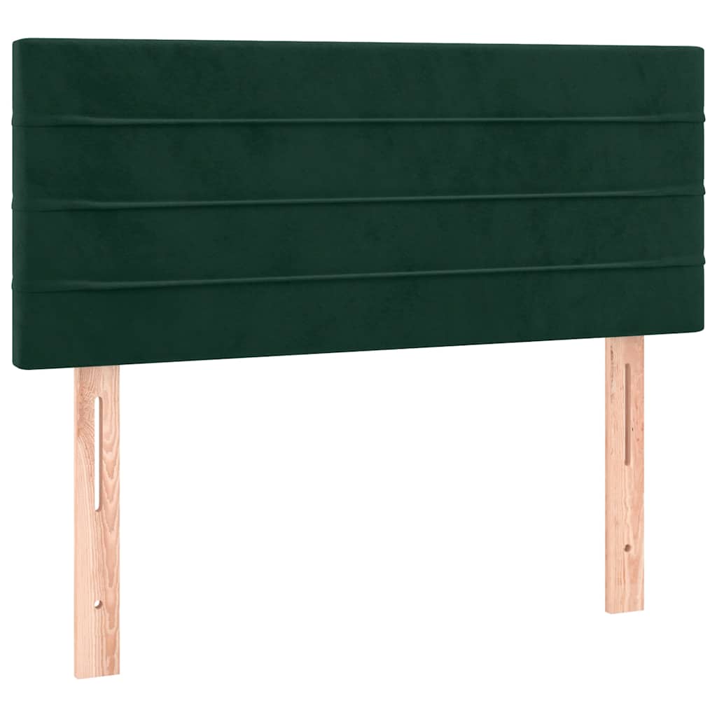 Boxspring met matras en LED fluweel donkergroen 80x200 cm is nu te koop bij PeponiXL, paradijselijk wonen!