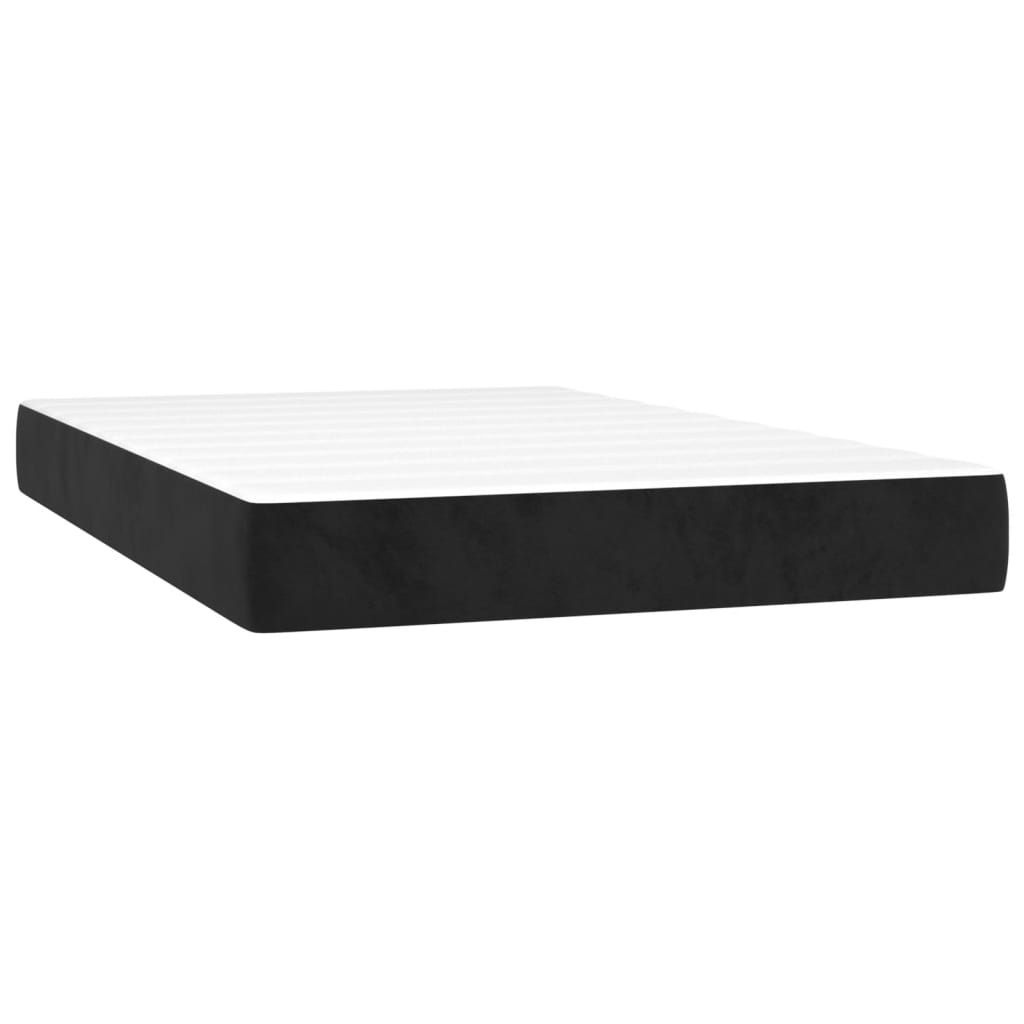 Boxspring met matras en LED fluweel zwart 120x200 cm is nu te koop bij PeponiXL, paradijselijk wonen!
