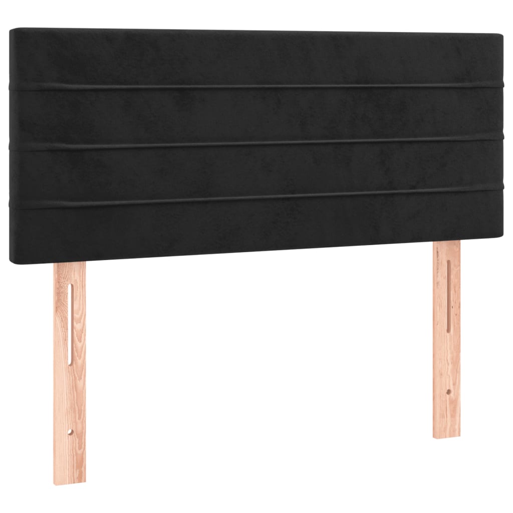 Boxspring met matras en LED fluweel zwart 120x200 cm is nu te koop bij PeponiXL, paradijselijk wonen!
