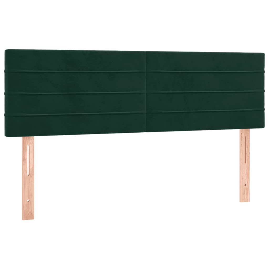 Boxspring met matras en LED fluweel donkergroen 140x190 cm is nu te koop bij PeponiXL, paradijselijk wonen!