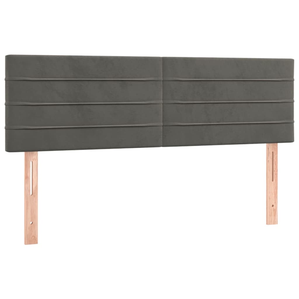 Boxspring met matras en LED fluweel donkergrijs 140x200 cm is nu te koop bij PeponiXL, paradijselijk wonen!