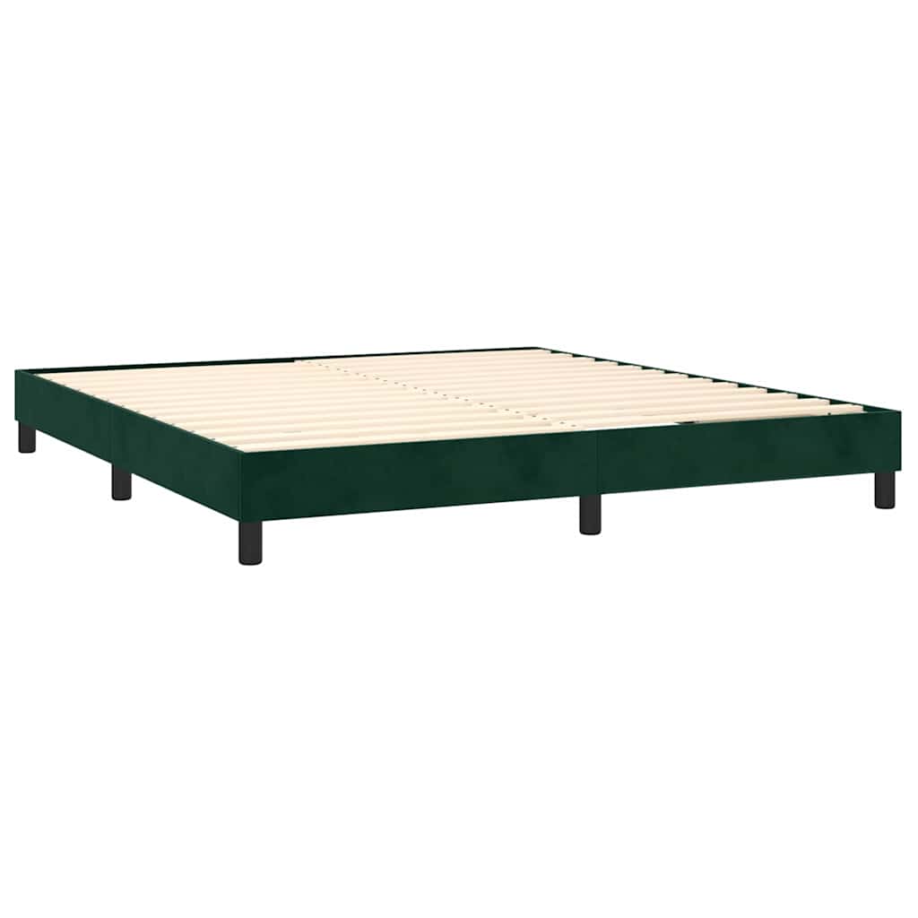 Boxspring met matras en LED fluweel donkergroen 180x200 cm is nu te koop bij PeponiXL, paradijselijk wonen!