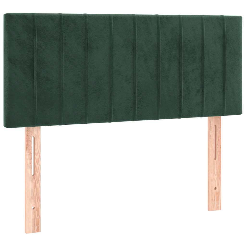 Boxspring met matras en LED fluweel donkergroen 80x200 cm is nu te koop bij PeponiXL, paradijselijk wonen!