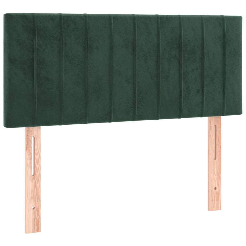 Boxspring met matras en LED fluweel donkergroen 90x200 cm is nu te koop bij PeponiXL, paradijselijk wonen!