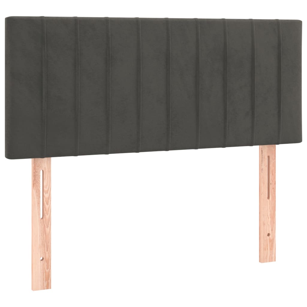 Boxspring met matras en LED fluweel donkergrijs 120x200 cm is nu te koop bij PeponiXL, paradijselijk wonen!