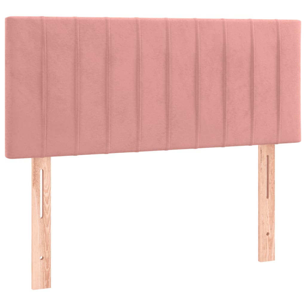 Boxspring met matras en LED fluweel roze 120x200 cm is nu te koop bij PeponiXL, paradijselijk wonen!