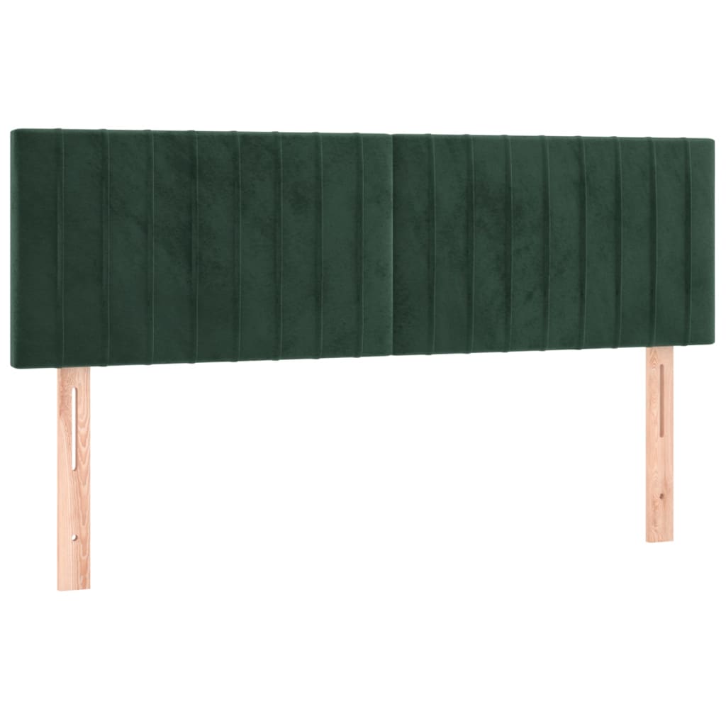 Boxspring met matras en LED fluweel donkergroen 140x200 cm is nu te koop bij PeponiXL, paradijselijk wonen!