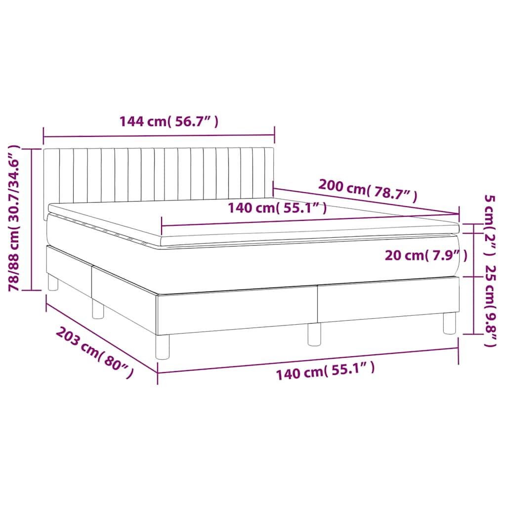 Boxspring met matras en LED fluweel donkergroen 140x200 cm is nu te koop bij PeponiXL, paradijselijk wonen!