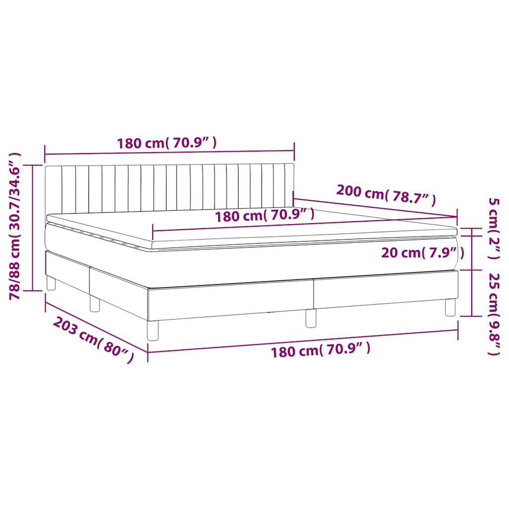 Boxspring met matras en LED fluweel donkergroen 180x200 cm is nu te koop bij PeponiXL, paradijselijk wonen!