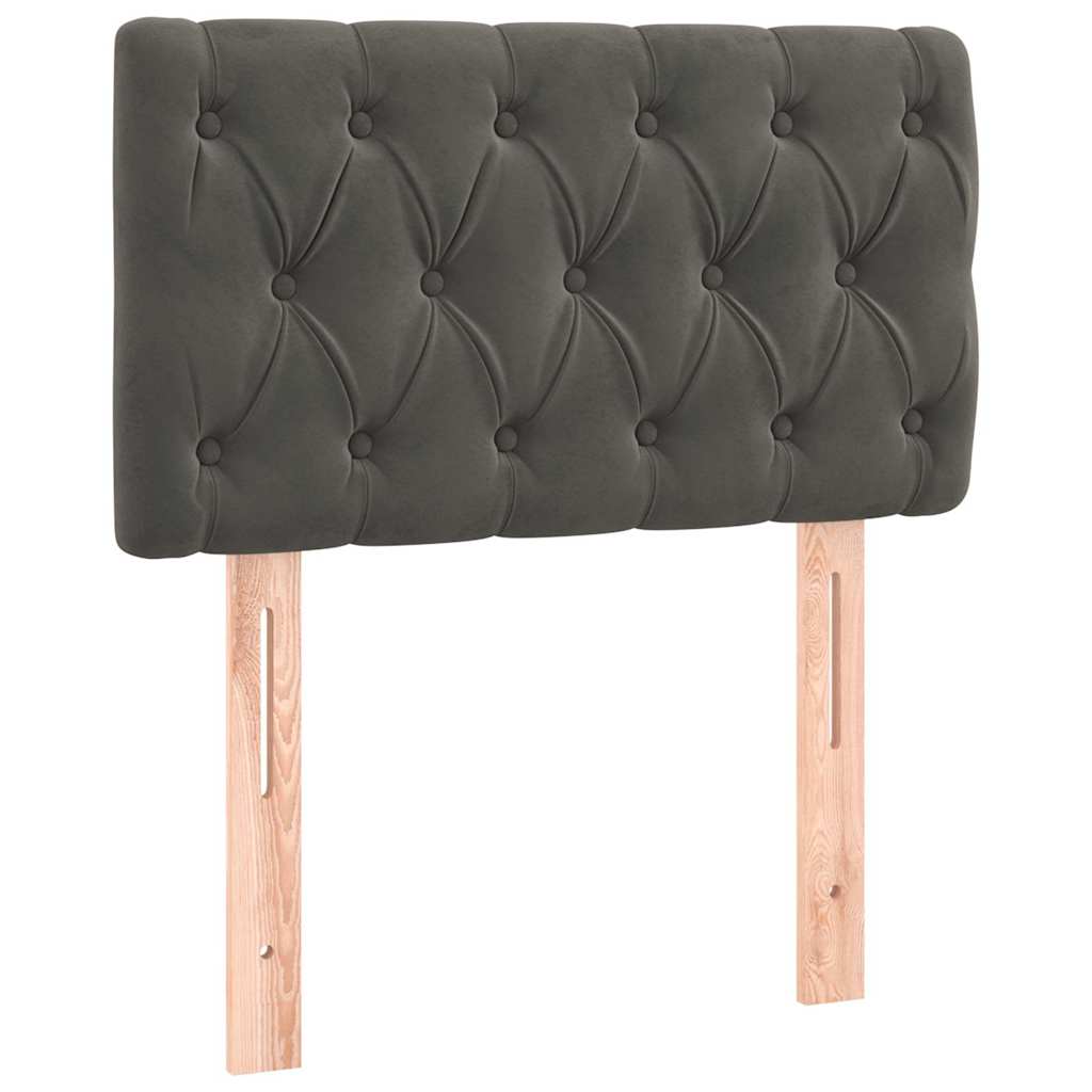 Boxspring met matras en LED fluweel donkergrijs 80x200 cm is nu te koop bij PeponiXL, paradijselijk wonen!