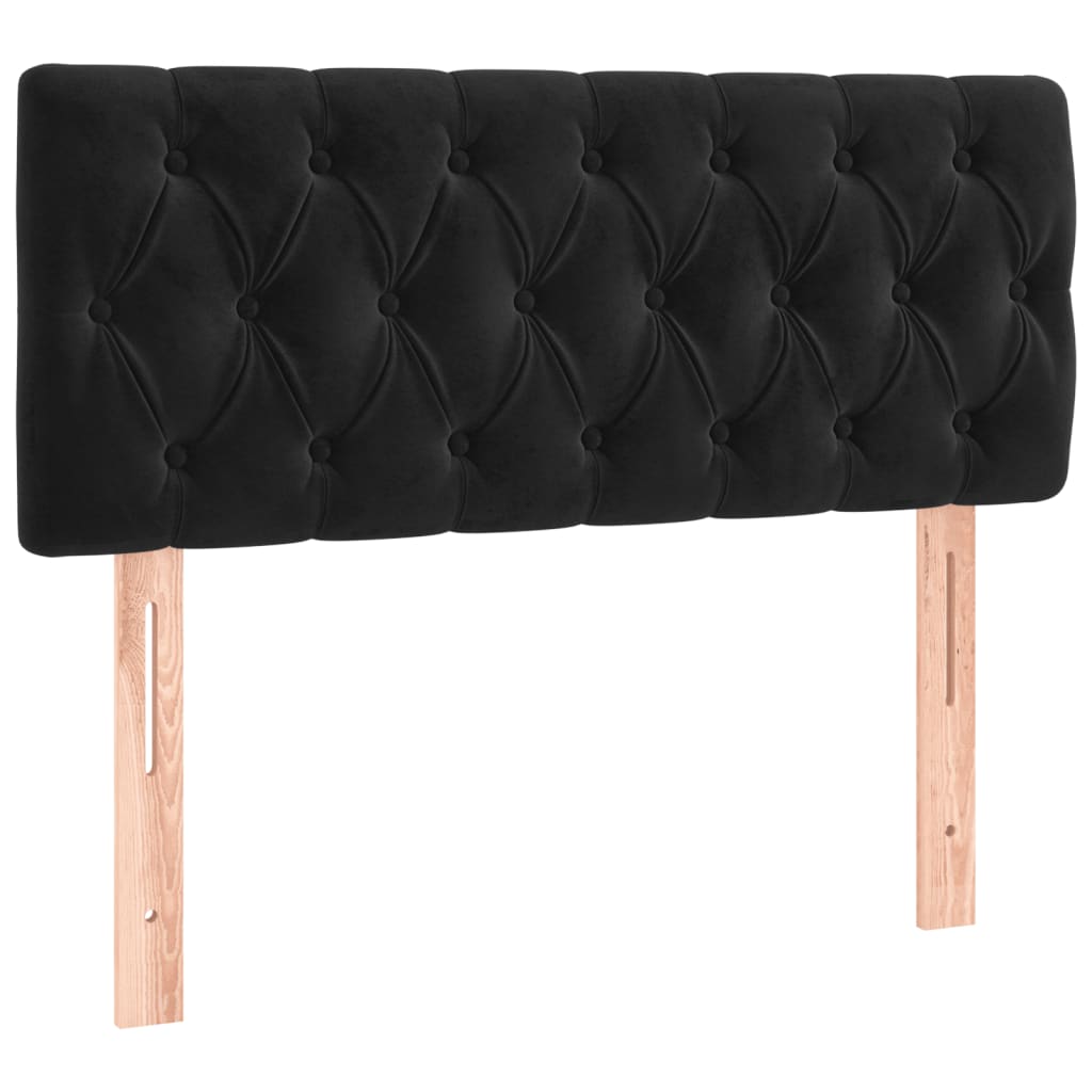 Boxspring met matras en LED fluweel zwart 90x200 cm is nu te koop bij PeponiXL, paradijselijk wonen!