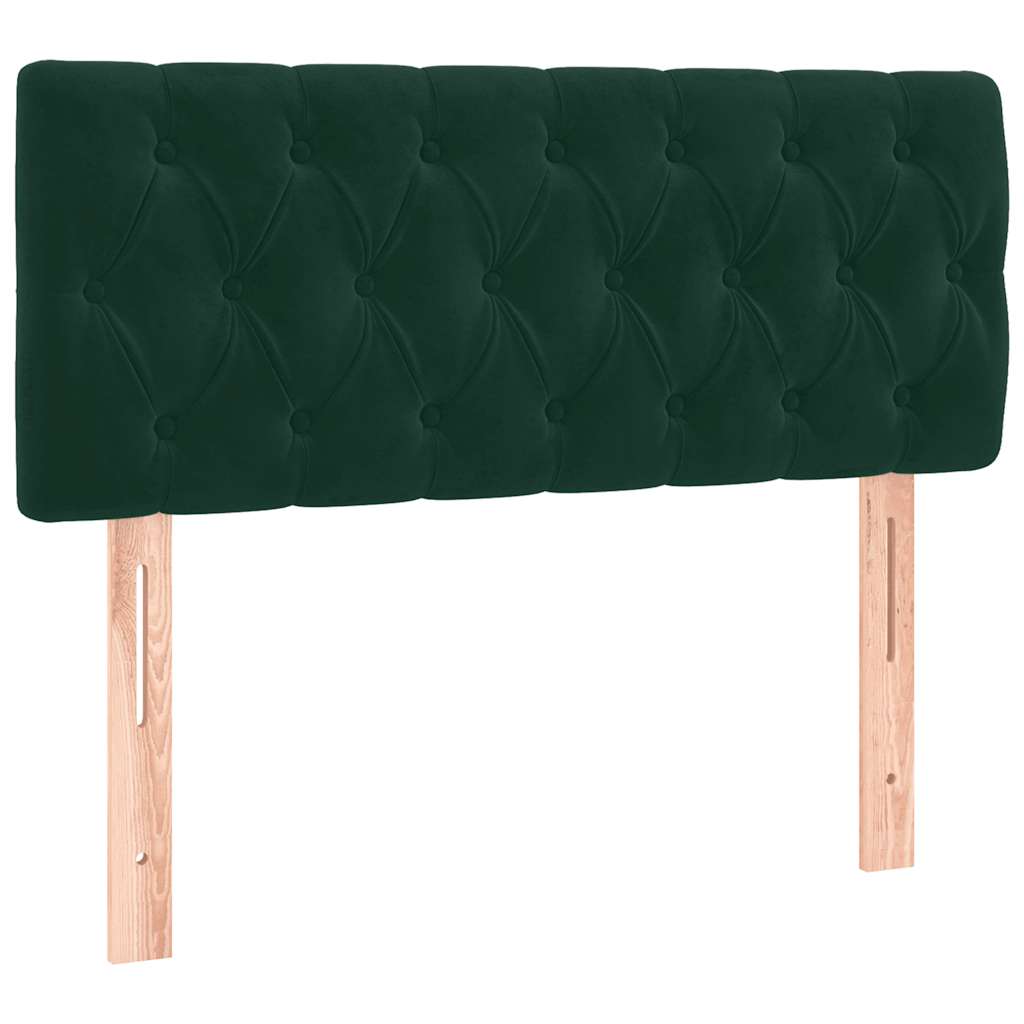 Boxspring met matras en LED fluweel donkergroen 90x200 cm is nu te koop bij PeponiXL, paradijselijk wonen!