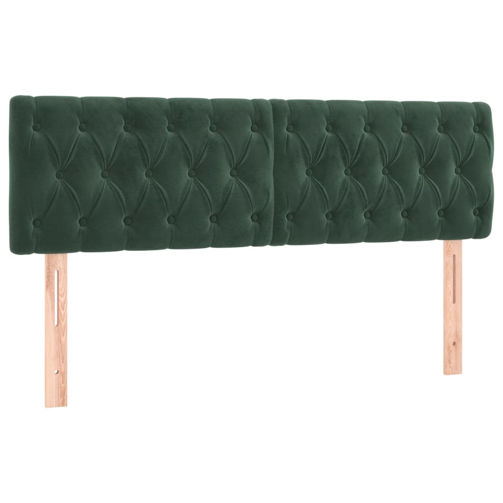 Boxspring met matras en LED fluweel donkergroen 140x190 cm is nu te koop bij PeponiXL, paradijselijk wonen!