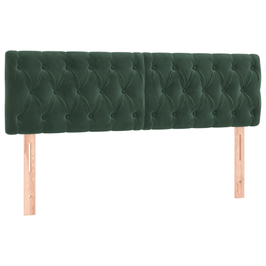 Boxspring met matras en LED fluweel donkergroen 140x200 cm is nu te koop bij PeponiXL, paradijselijk wonen!