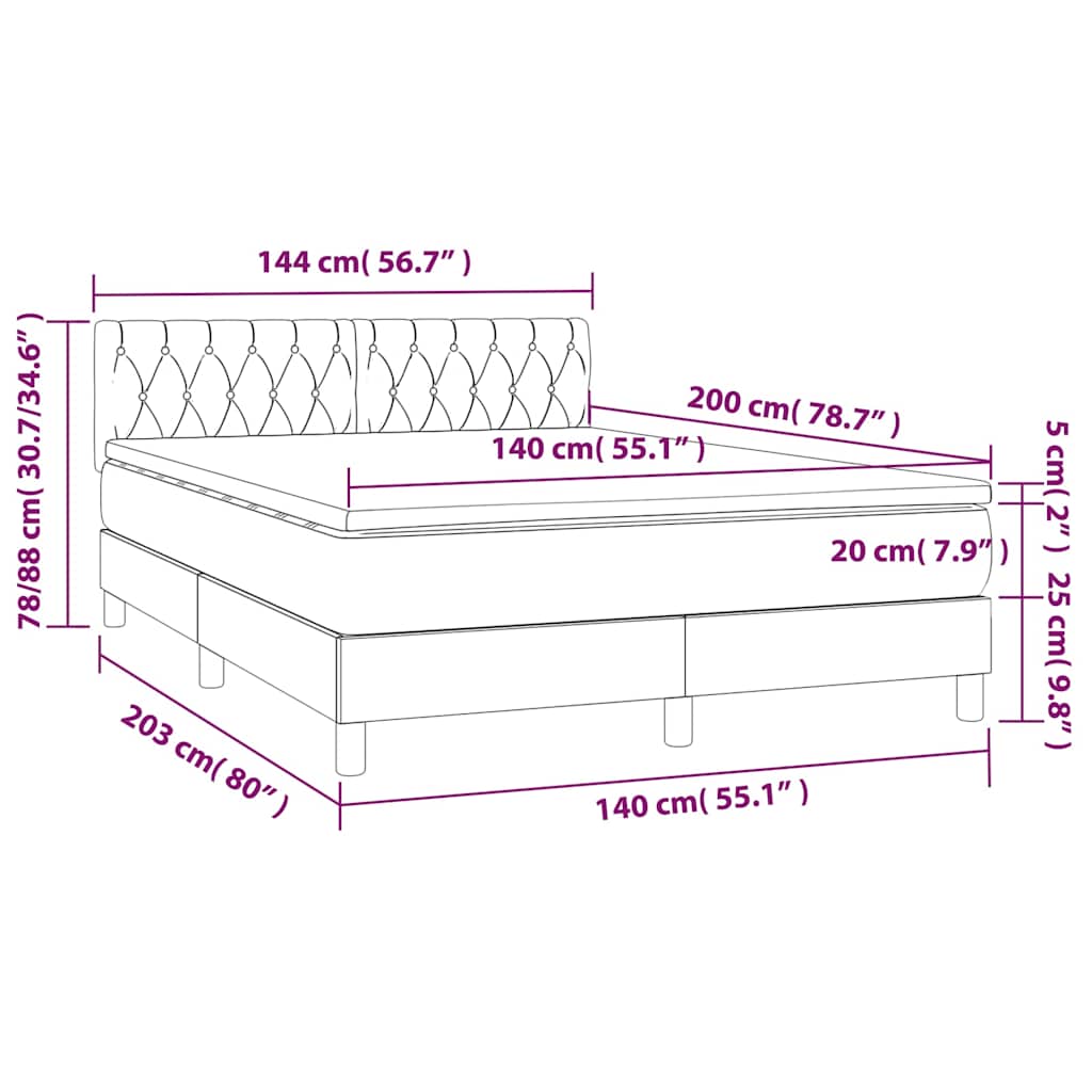 Boxspring met matras en LED fluweel donkergroen 140x200 cm is nu te koop bij PeponiXL, paradijselijk wonen!