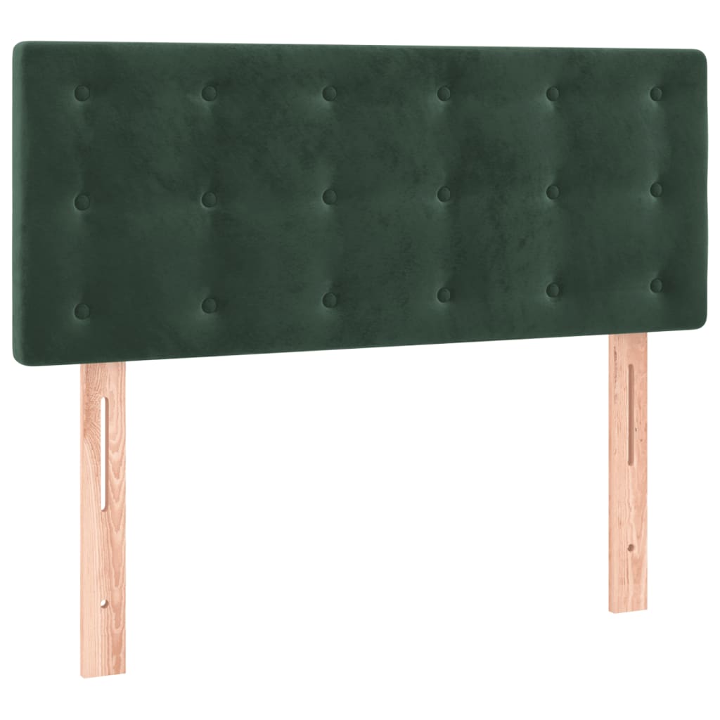 Boxspring met matras en LED fluweel donkergroen 80x200 cm is nu te koop bij PeponiXL, paradijselijk wonen!