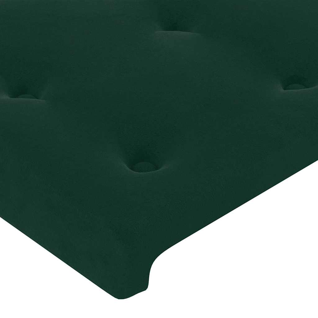 Boxspring met matras en LED fluweel donkergroen 80x200 cm is nu te koop bij PeponiXL, paradijselijk wonen!