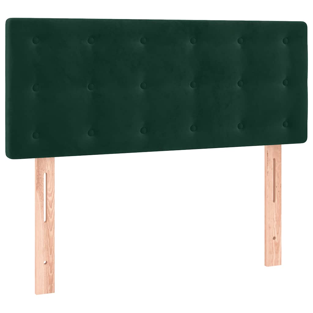 Boxspring met matras en LED fluweel donkergroen 90x200 cm is nu te koop bij PeponiXL, paradijselijk wonen!