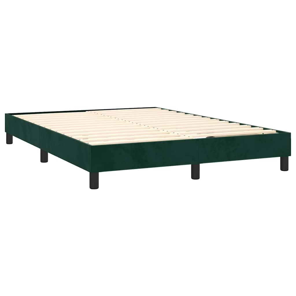 Boxspring met matras en LED fluweel donkergroen 140x190 cm is nu te koop bij PeponiXL, paradijselijk wonen!