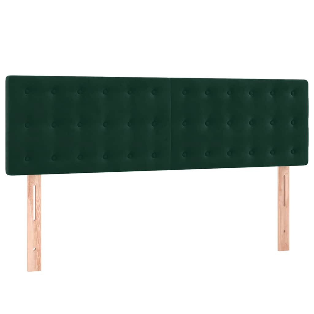 Boxspring met matras en LED fluweel donkergroen 140x190 cm is nu te koop bij PeponiXL, paradijselijk wonen!
