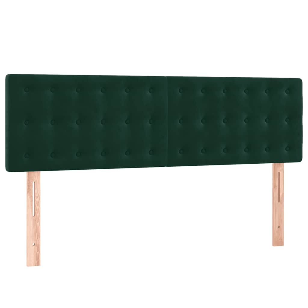 Boxspring met matras en LED fluweel donkergroen 140x200 cm is nu te koop bij PeponiXL, paradijselijk wonen!