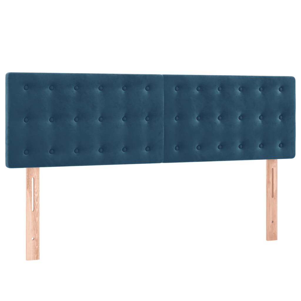 Boxspring met matras en LED fluweel donkerblauw 140x200 cm is nu te koop bij PeponiXL, paradijselijk wonen!