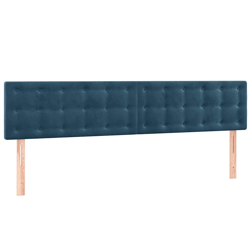 Boxspring met matras en LED fluweel donkerblauw 200x200 cm is nu te koop bij PeponiXL, paradijselijk wonen!