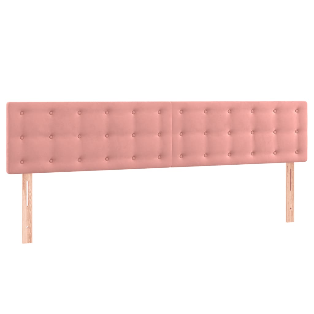 Boxspring met matras en LED fluweel roze 200x200 cm is nu te koop bij PeponiXL, paradijselijk wonen!