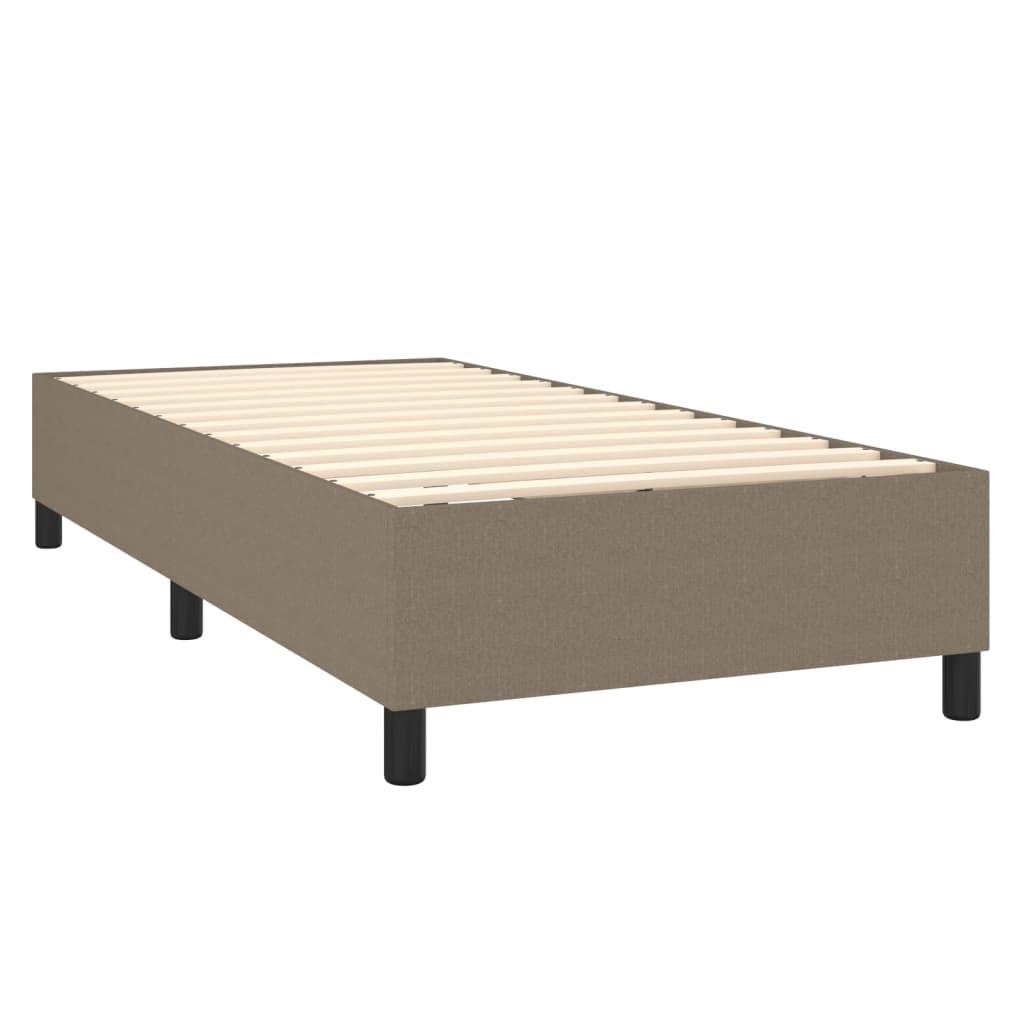 Boxspring met matras en LED stof taupe 80x200 cm is nu te koop bij PeponiXL, paradijselijk wonen!