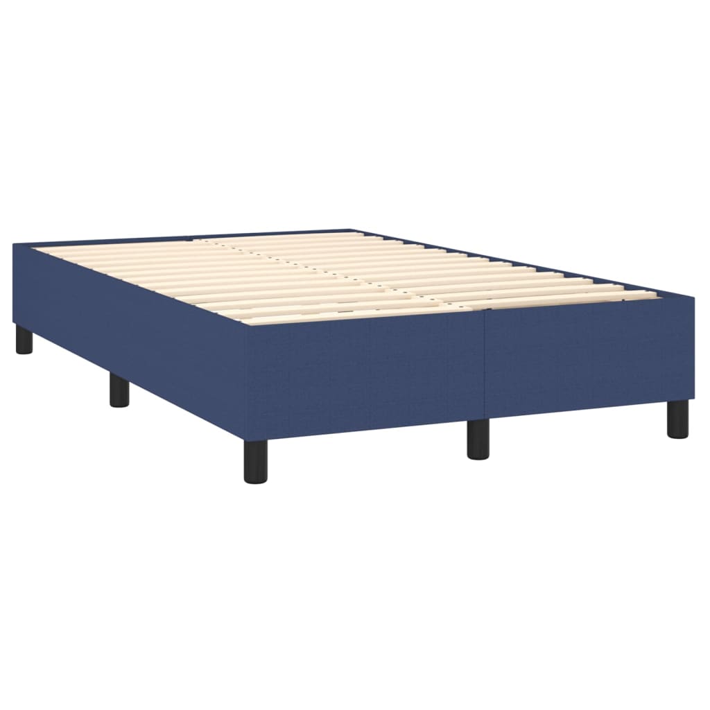 Boxspring met matras en LED stof blauw 120x200 cm is nu te koop bij PeponiXL, paradijselijk wonen!