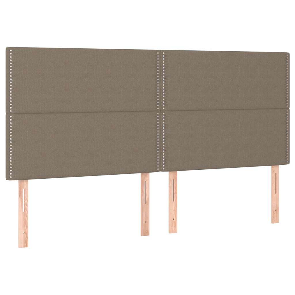 Boxspring met matras en LED stof taupe 180x200 cm is nu te koop bij PeponiXL, paradijselijk wonen!