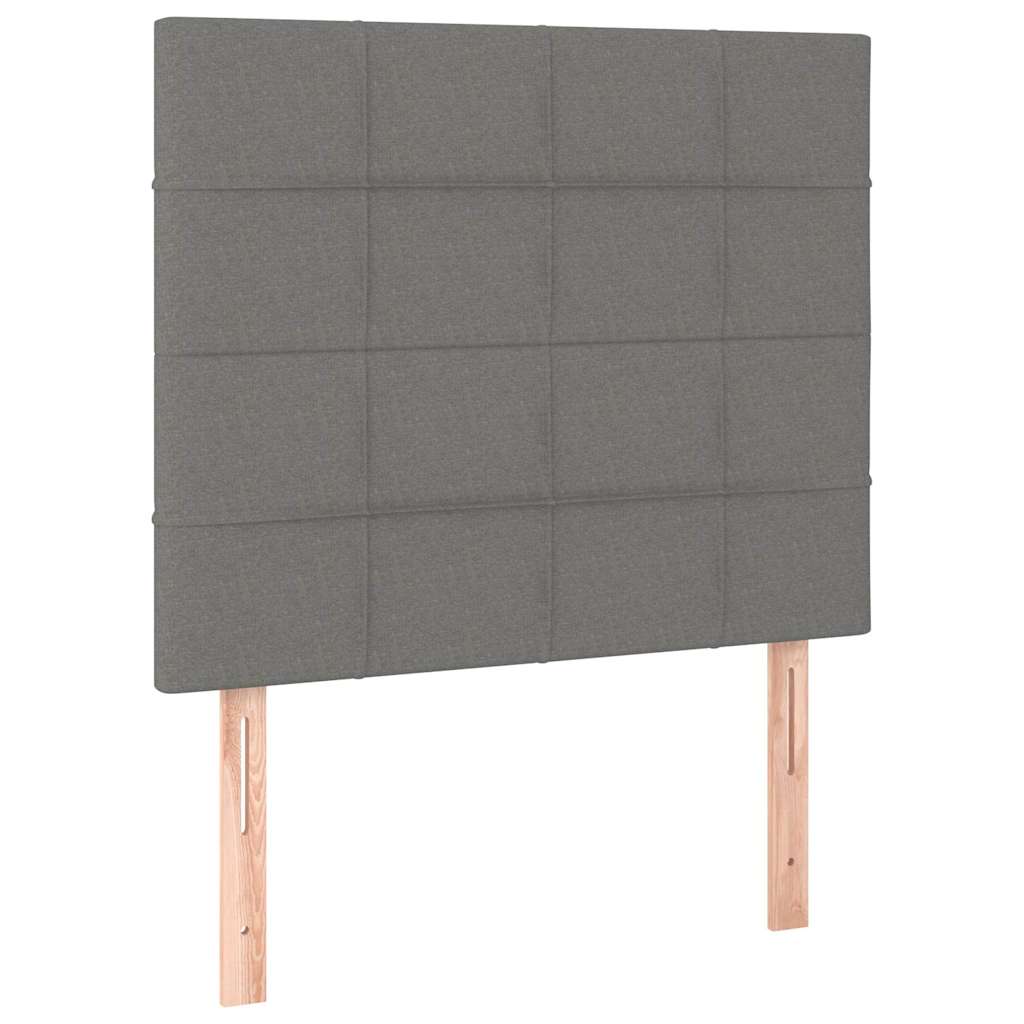 Boxspring met matras en LED stof donkergrijs 80x200 cm is nu te koop bij PeponiXL, paradijselijk wonen!