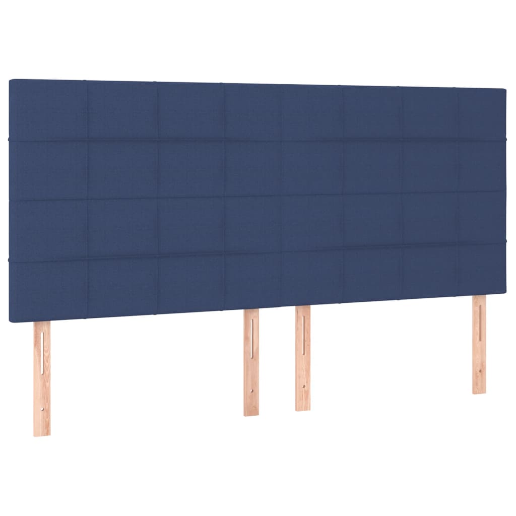 Boxspring met matras en LED stof blauw 200x200 cm is nu te koop bij PeponiXL, paradijselijk wonen!